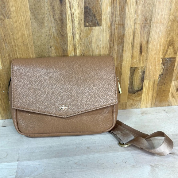 Freshly Picked Handbags - Freshly Picked Faux Pebbled Leather Camel Belt Bag